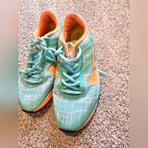 Nike Teal and Orange Athletic Shoes